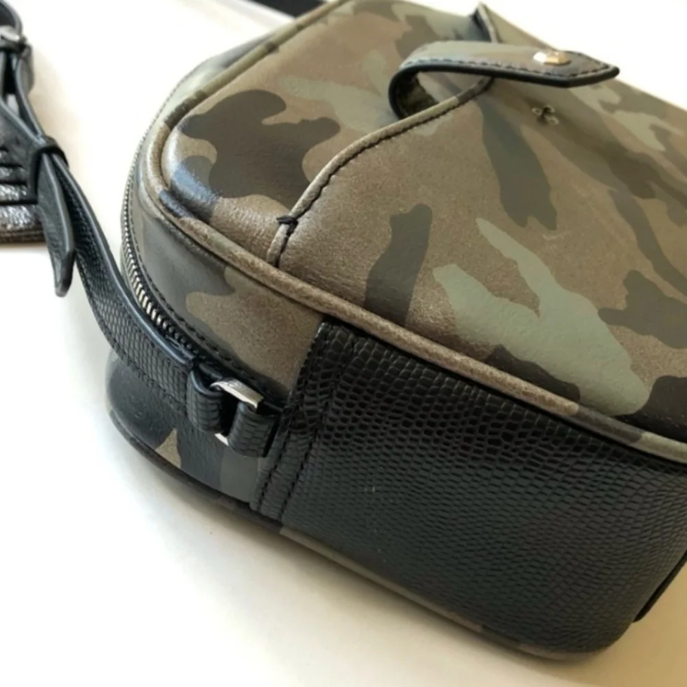 G.I.L.I Leather Camo Crossbody w/ Slim Metallic Wallet - Picture 11 of 12
